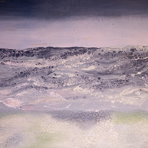 lavender ocean painting